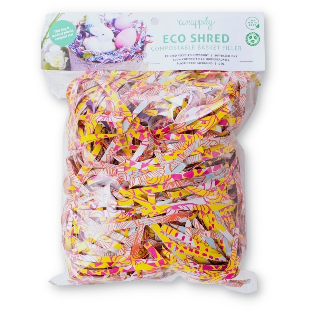 Wrappily Eco Gift Wrap Co. Shred, Yellow 4 oz Bag